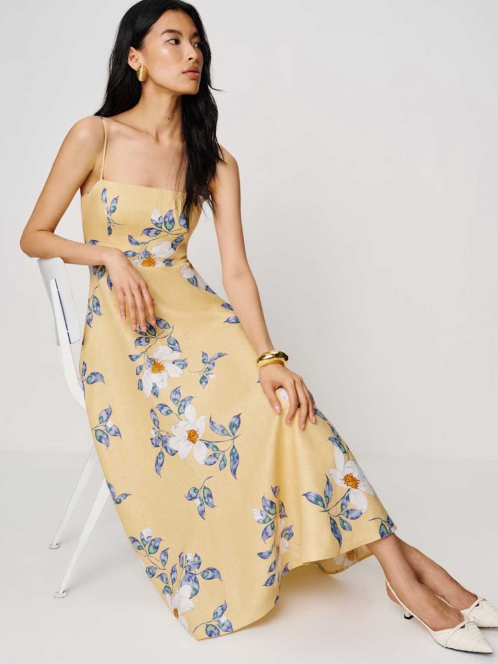 Reformation Monette Linen Dress New Day Size 4